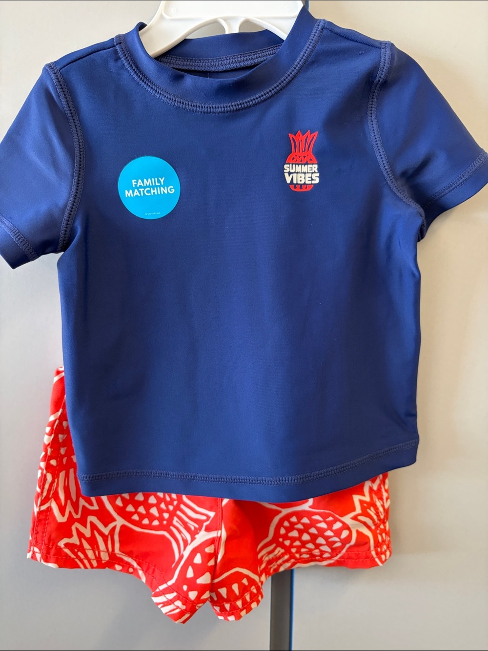 Carter's 6 month baby boy swim trunk and rash guard